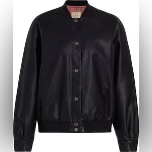 Free People Black Faux Leather Jacket